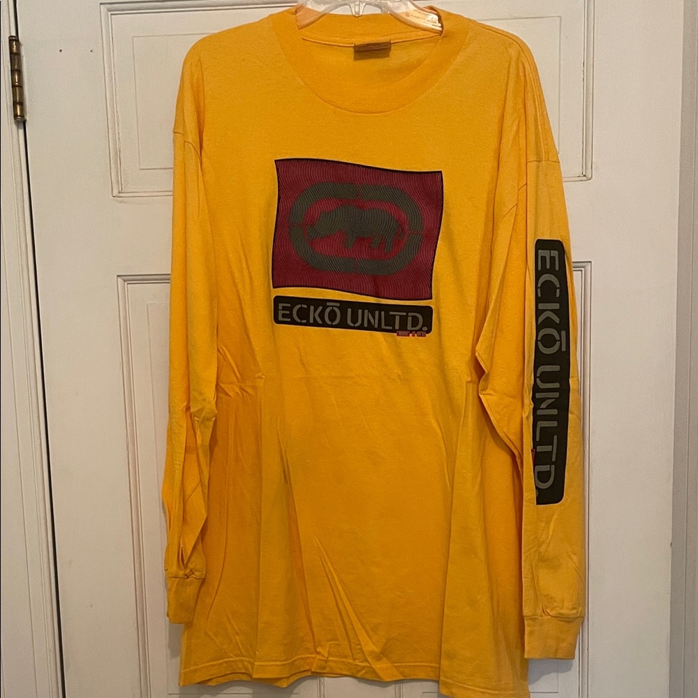 Ecko Unlimited Men's Yellow Long Sleeve Shirt